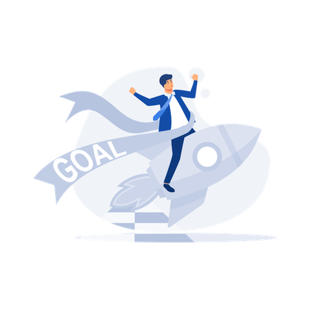 Breaking business target archery to Successful  Illustration