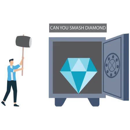 Breaking Diamond – Wasting Valuable Assets  Illustration