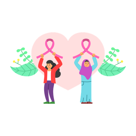 Breast cancer awareness Illustration