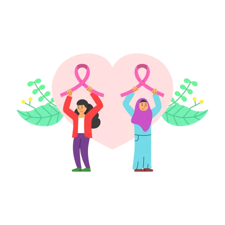 Breast cancer awareness Illustration