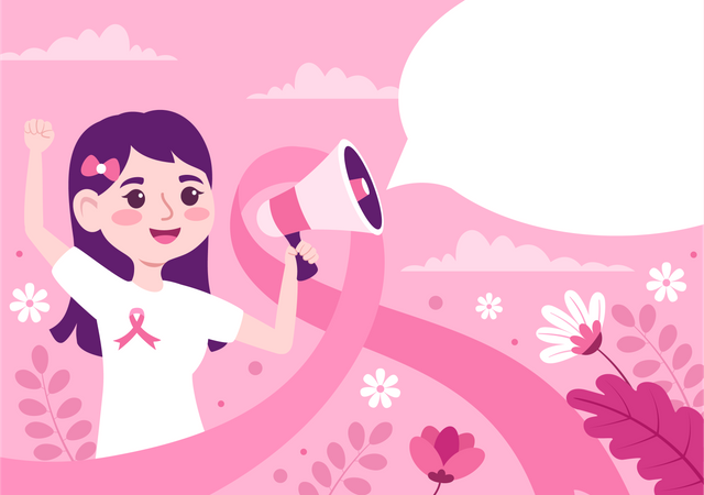 Breast Cancer Awareness campaign Illustration