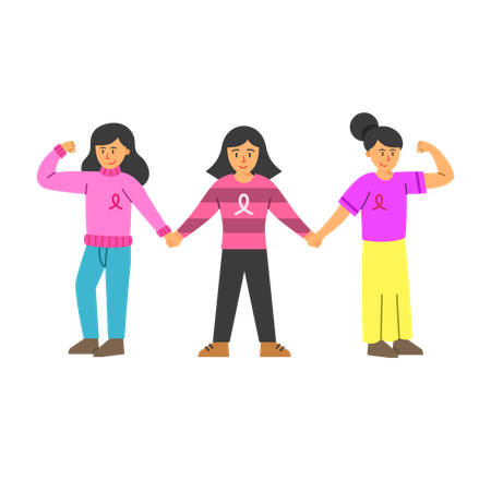 Breast cancer awareness community  Illustration