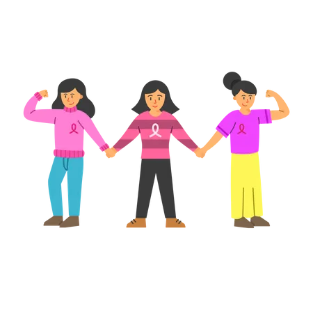 Breast cancer awareness community  Illustration