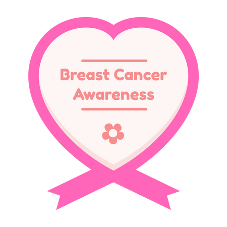 Breast cancer awareness medal Illustration