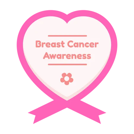 Breast cancer awareness medal Illustration