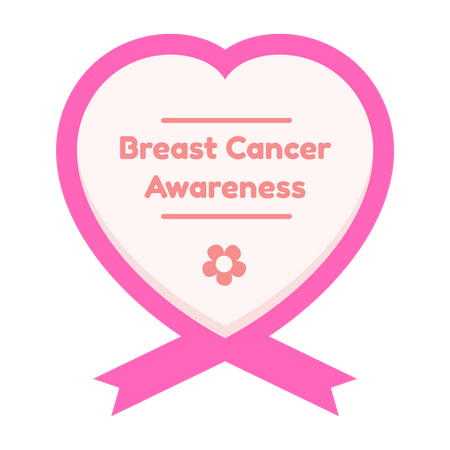 Breast cancer awareness medal  Illustration