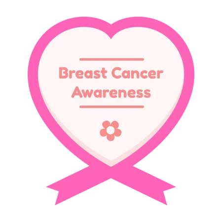 Breast cancer awareness medal  Illustration