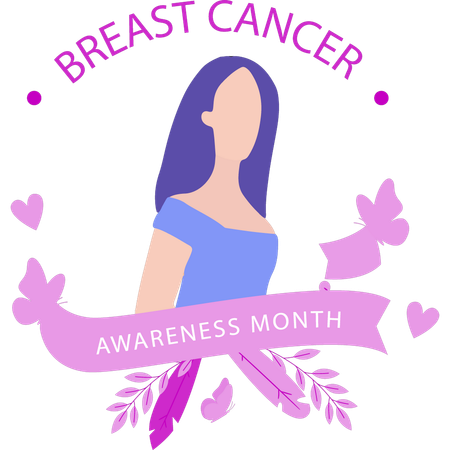 Breast cancer awareness month  Illustration