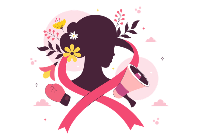 Breast Cancer Awareness Month  Illustration