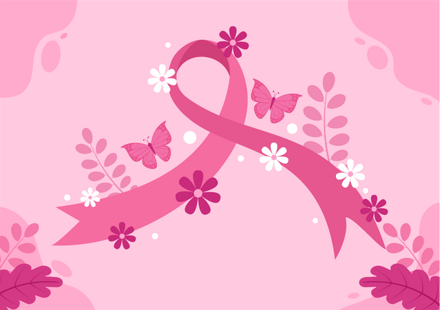 Breast Cancer Awareness Month  Illustration