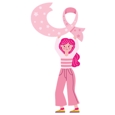 Breast Cancer Female  Illustration