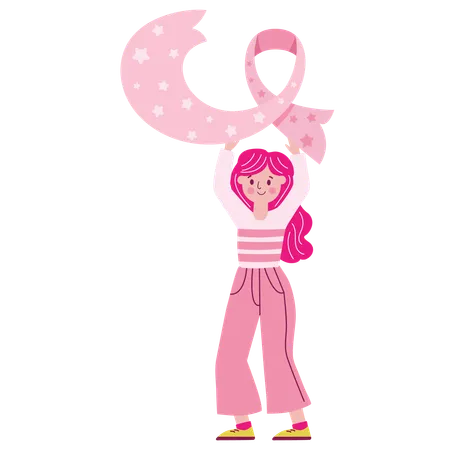 Breast Cancer Female  Illustration