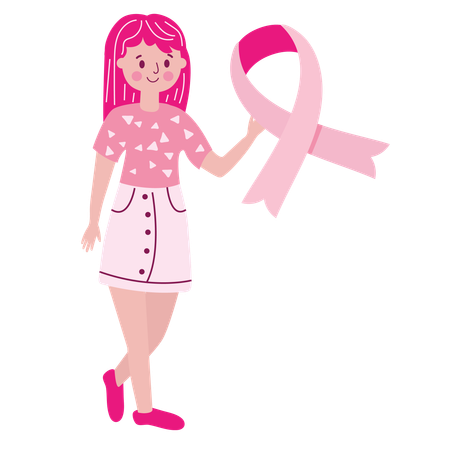 Breast Cancer Female  Illustration