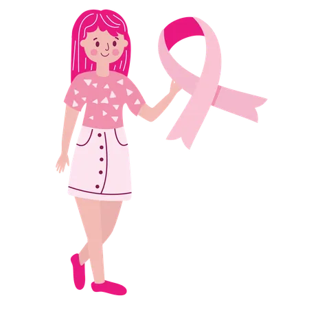 Breast Cancer Female  Illustration