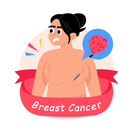 Breast Cancer  Illustration