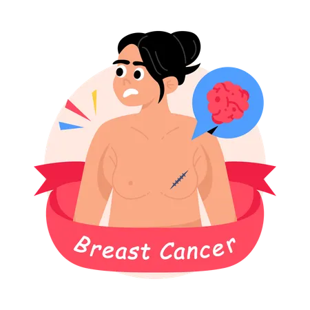 Breast Cancer  Illustration