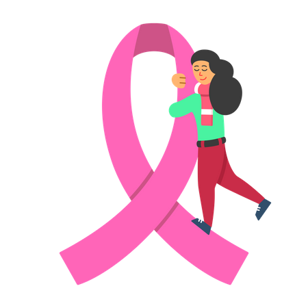 Breast cancer survivor Illustration