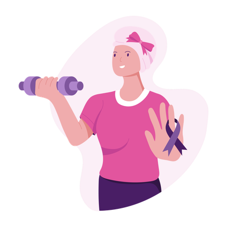 Breast Cancer Workout  Illustration