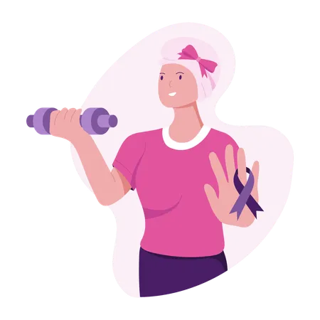 Breast Cancer Workout  Illustration