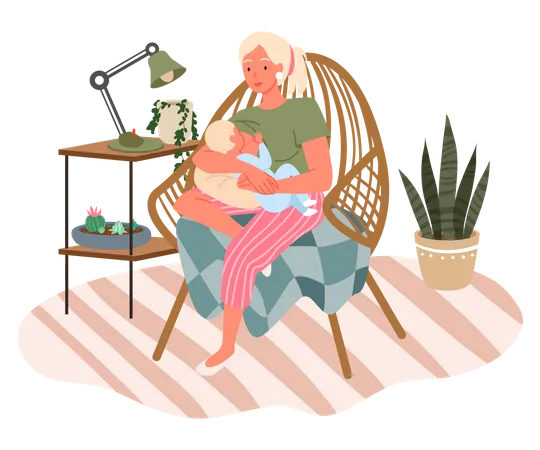 Breastfeeding Positions  Illustration