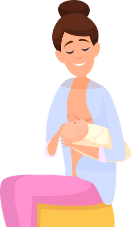 Breastfeeding Positions Parenting  Illustration