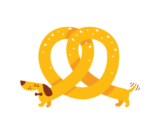 Chien bretzel  Illustration