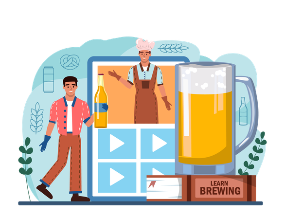 Brewery online service  Illustration