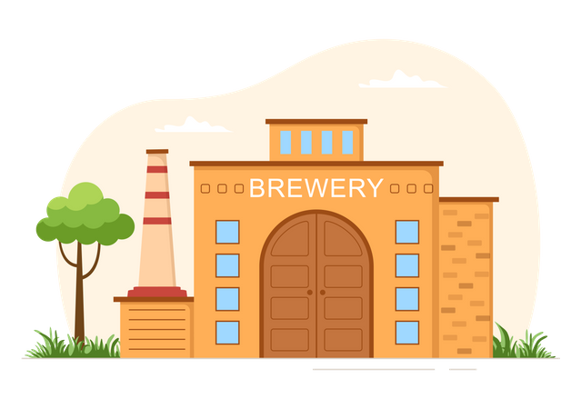 Brewery Production Process Illustration