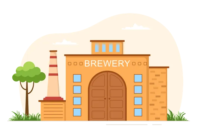 Brewery Production Process  Illustration