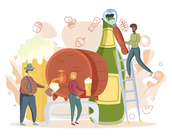 Brewing process  Illustration