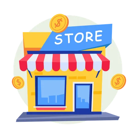 実店舗  イラスト