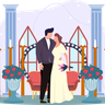 illustration for bride and groom