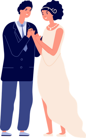 Bride and groom  Illustration