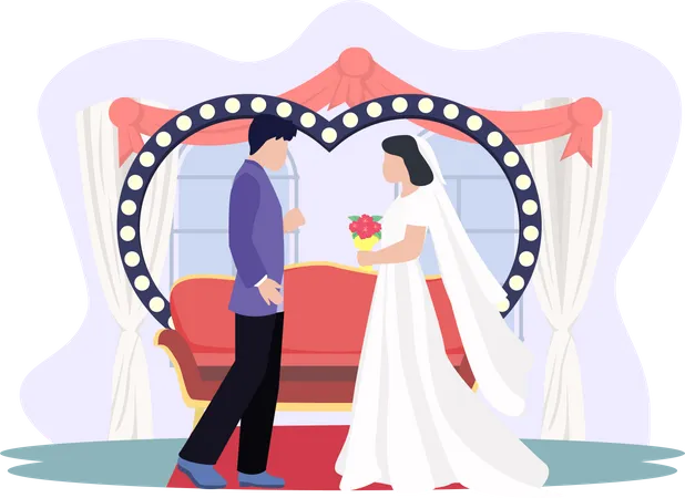 Bride Groom  Illustration