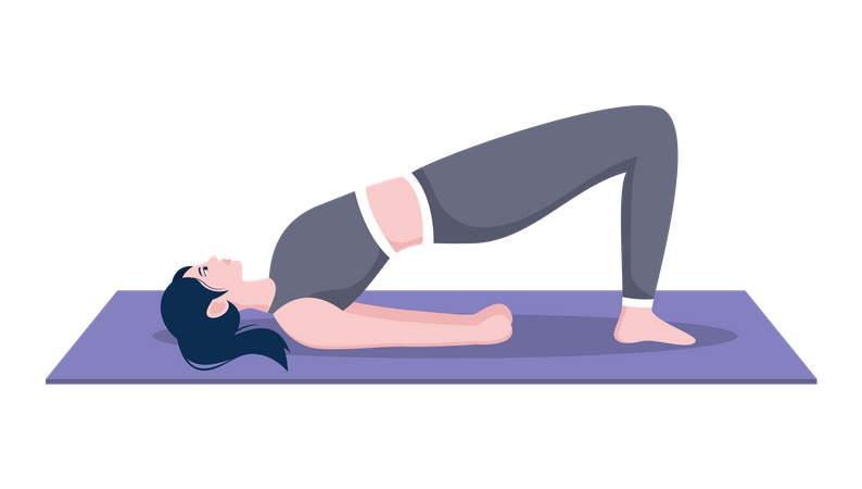 Bridge pose  Illustration