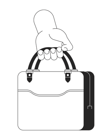Briefcase holding  Illustration