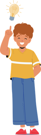 Bright-eyed Boy  Illustration