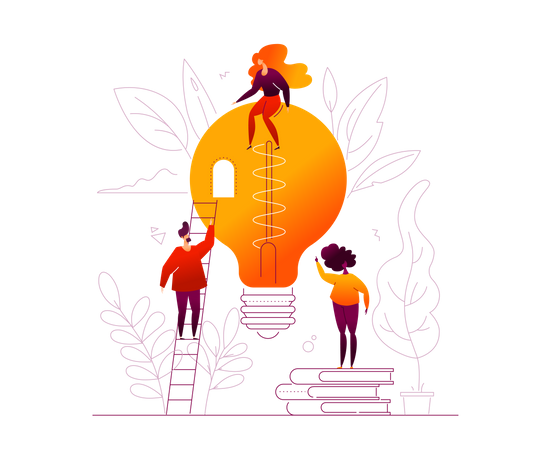 Bright idea  Illustration