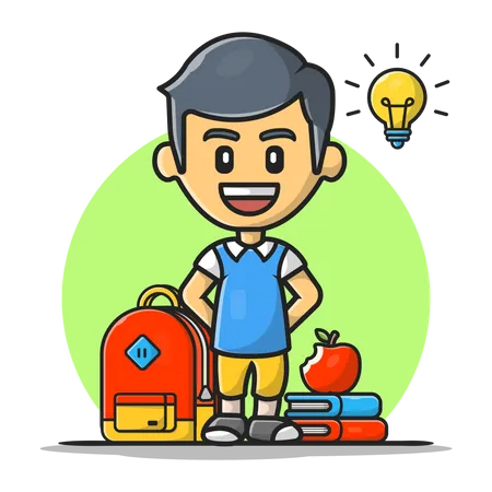 Bright Student  Illustration