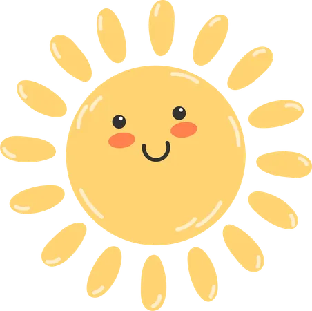 Bright Sun Emoji  Illustration