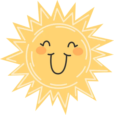 Bright Sun Emoji  Illustration