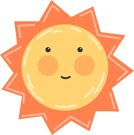 Bright Sun Emoji  Illustration