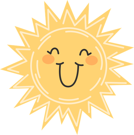 Bright Sun Emoji  Illustration