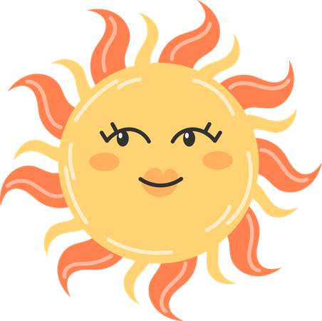 Bright Sun Emoji  Illustration