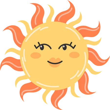 Bright Sun Emoji  Illustration