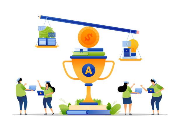 Brighter future investing in outstanding scholars  Illustration