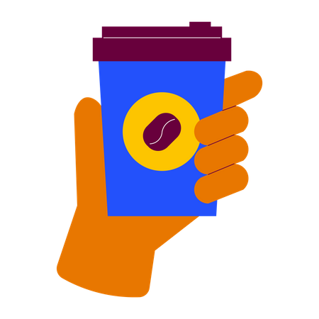 Bring coffee cup  Illustration