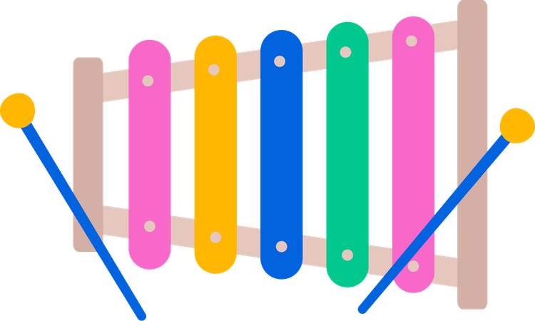 Xilofone de brinquedo  Ilustração