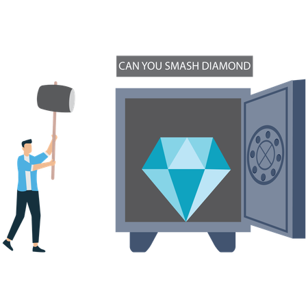 Briser un diamant – Gaspillage d'actifs précieux  Illustration