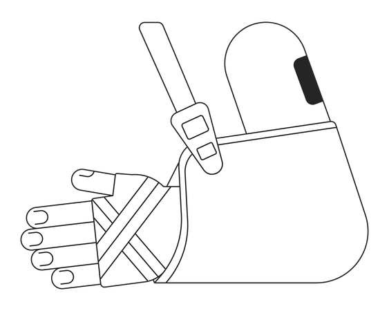 Broken arm in bandage  Illustration